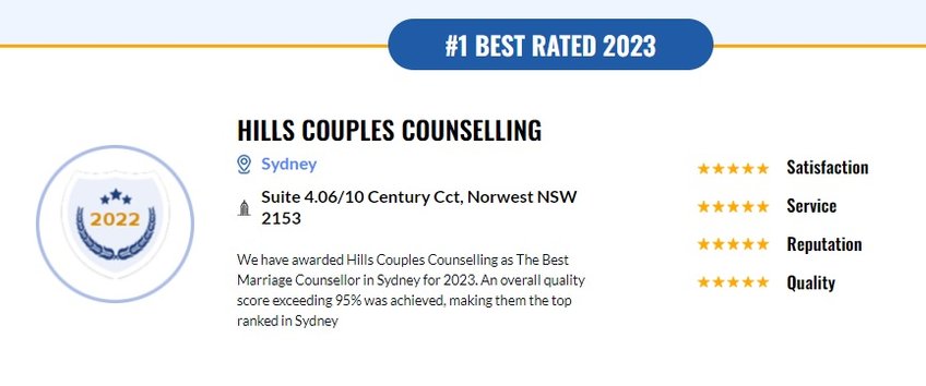 Best Marriage Counsellor in Sydney Award